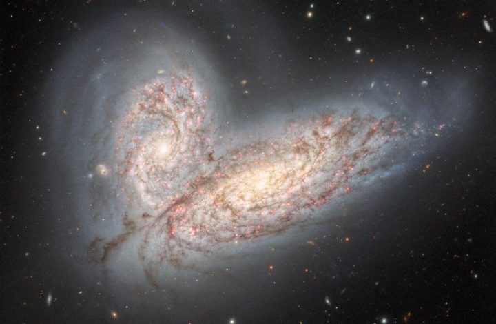 ثبت تصویری از برخورد دو کهکشان توسط تلکسوپ Gemini North